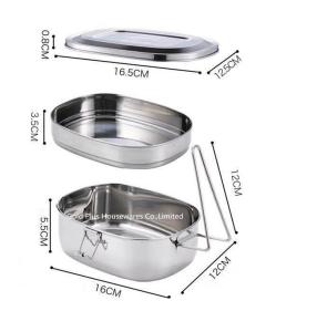 Wholesale 730ML Outdoor hiking camping stainless steel portable food container stainless steel lunch box for kids from china suppliers