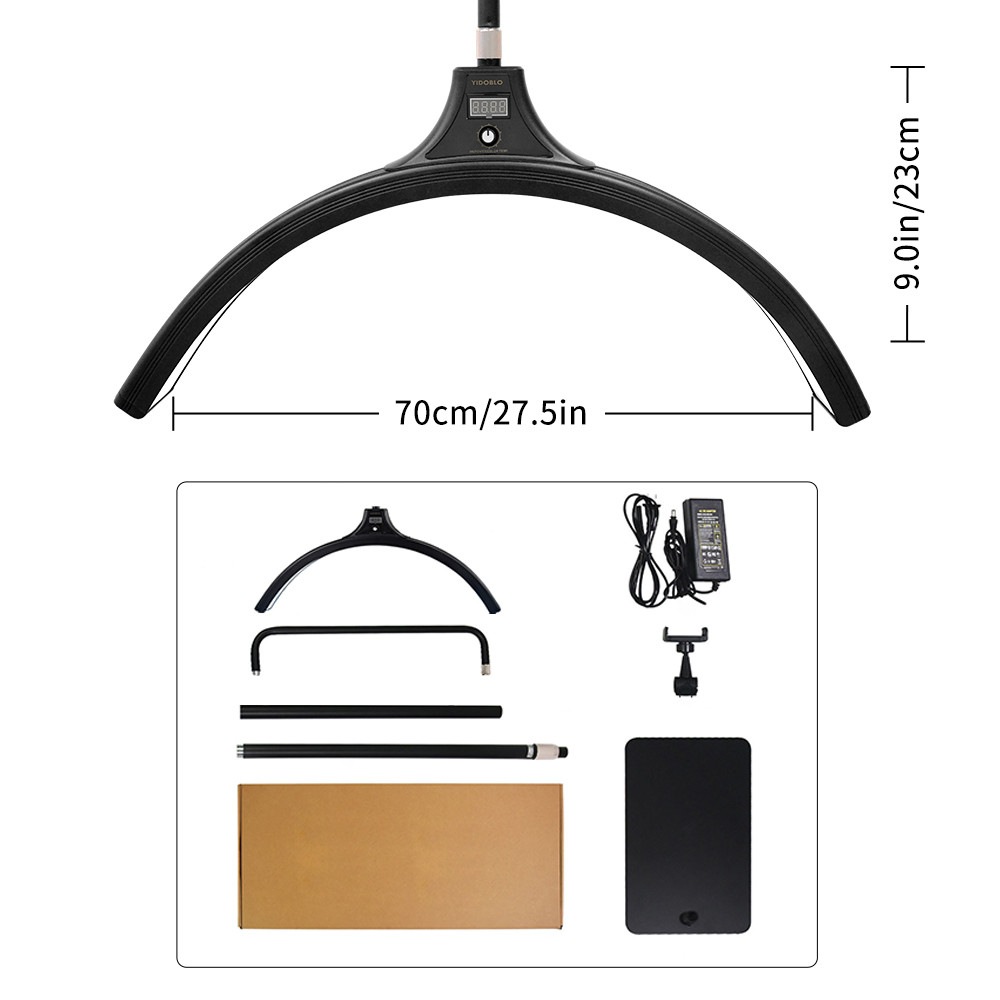 RF light 60W New LED Half moon light Ring Floor Lamp Lash Light For Tattoo Beauty Salon Eyelash Lashes