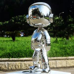 Wholesale Indoor Home Decor Sculptures Robot Boy Stainless Steel Mirror Sculpture from china suppliers
