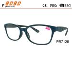 Hot sale style reading glasses with plastic blue frame ,suitable for women