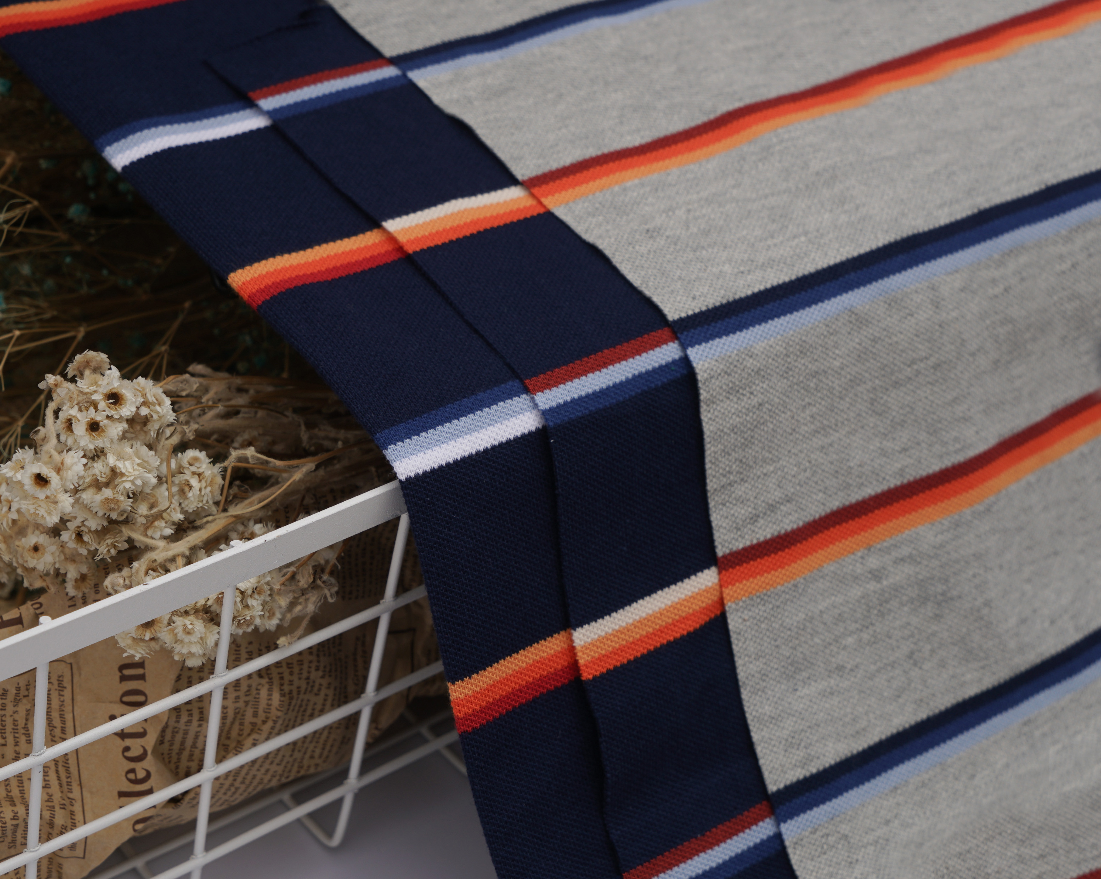 Light And Breathable Soft Striped Knit Fabric For Casual Wear