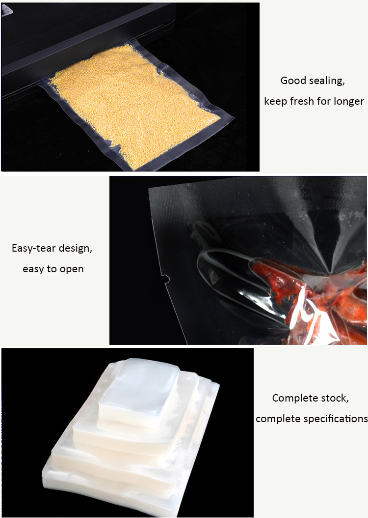 Reusable Rolls Kitchen Vacuum Sealing Bags Food Fresh Keeping For Freezing
