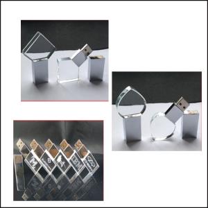 Wholesale New promotional customed logo crystal usb flash drive disk from china suppliers