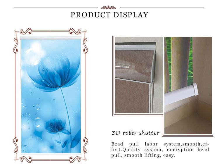 Flower pattern Printed roller blinds and fabric,hot sale printed roller blinds for window curtains,baby room blinds
