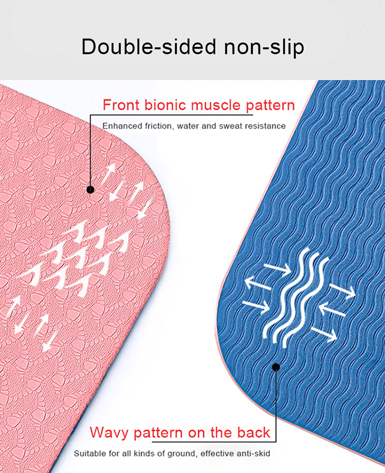 Workout 10MM 1.83M 6MM Extra Thick Padded Anti Skid Exercise Mat Multi Function