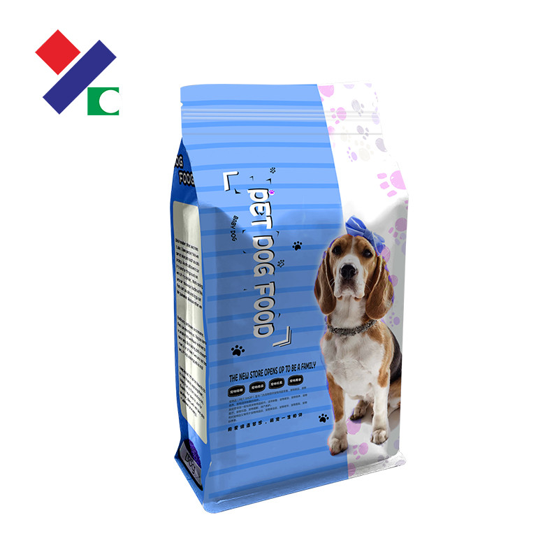 Printed Pet Food Packaging Bag 30microns Gravure Printing Reusable 2 Kg Stand Up Pouch