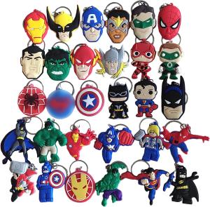 Wholesale Cartoon Keychains Key Goodie Bag Stuffer Christmas Gift Holiday Charms Kids Birthday Party Favors School Carnival from china suppliers