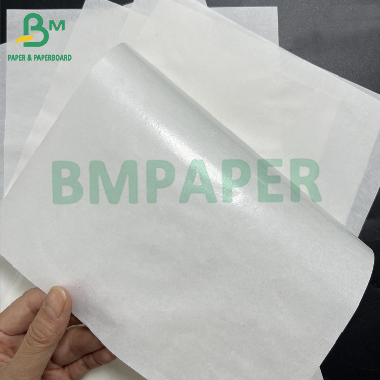 50 gsm + 10 gsm Single - Side Glossy PE Coated White Kraft Food Paper