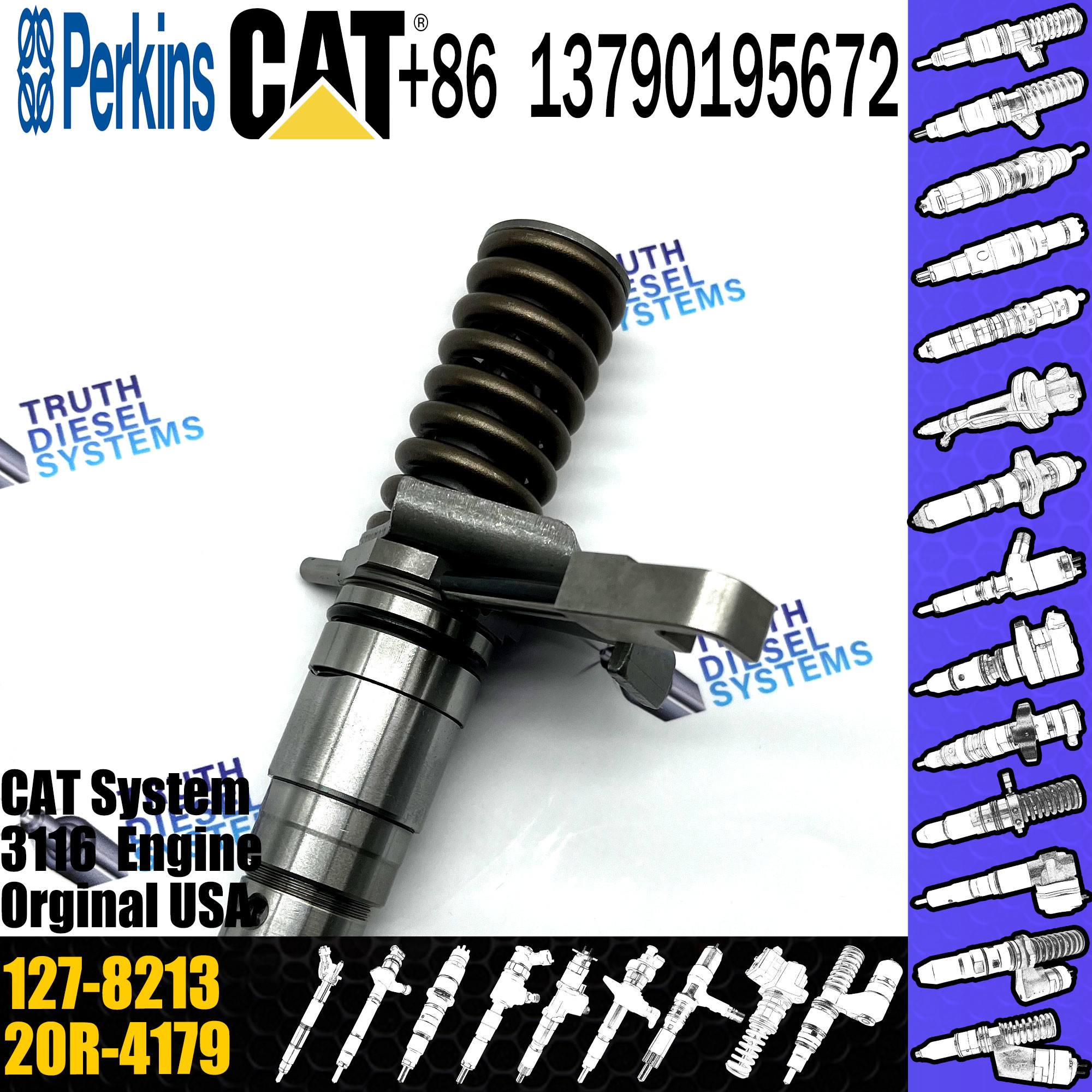 Fuel Injector Assembly 3116 Injector 127-8222 127-8205 127-8213 For Caterpillar Engine Injector 3116