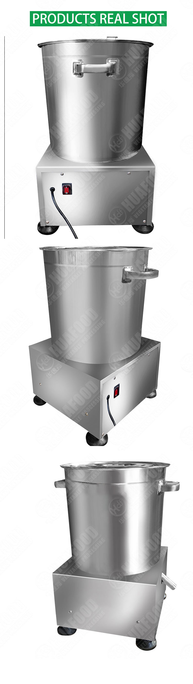 Restaurant Centrifugal Vegetable Drying Machine High Efficiency Rechargeable