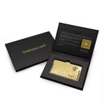 Memorable RFID Chip Business Cards Metal Ntag215 Card 0.76mm Thickness