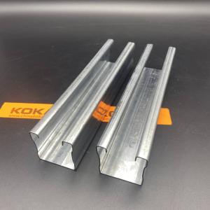 Wholesale Heavy Load Metal Steel Slotted Unistrut Channel with Reinforce Bar from china suppliers