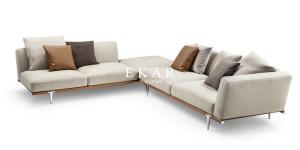 Wholesale High End Modern Home Furniture Sectional L Shaped Fabric Couch Living Room Sofa from china suppliers