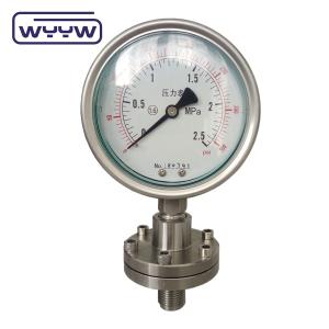 Wholesale 60mm Diaphragm Pressure Gauge SS316 Industrial Pressure Meter from china suppliers