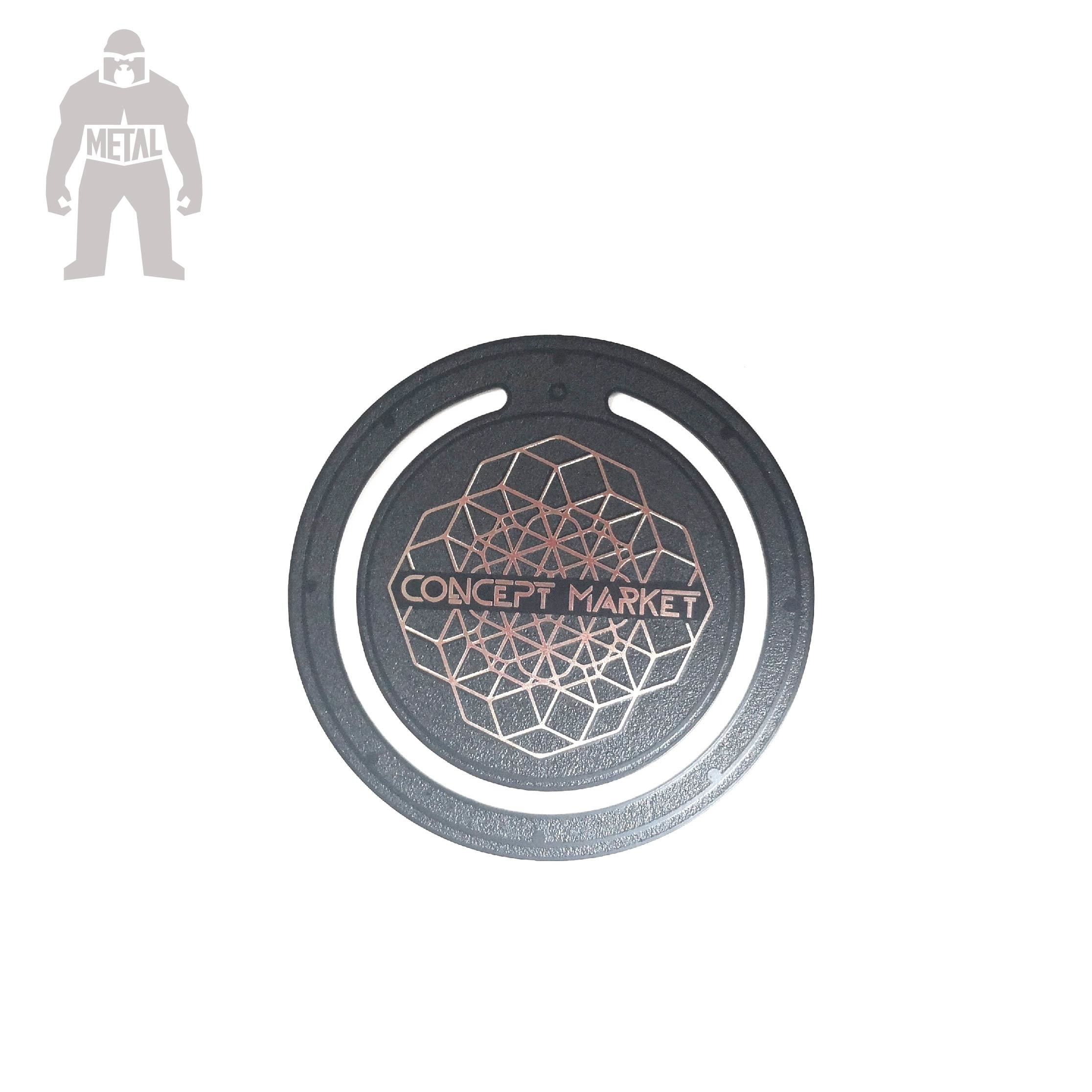 Engraved Plain Photo Stainless Steel Coasters By Brushed Finished Surface Colorful
