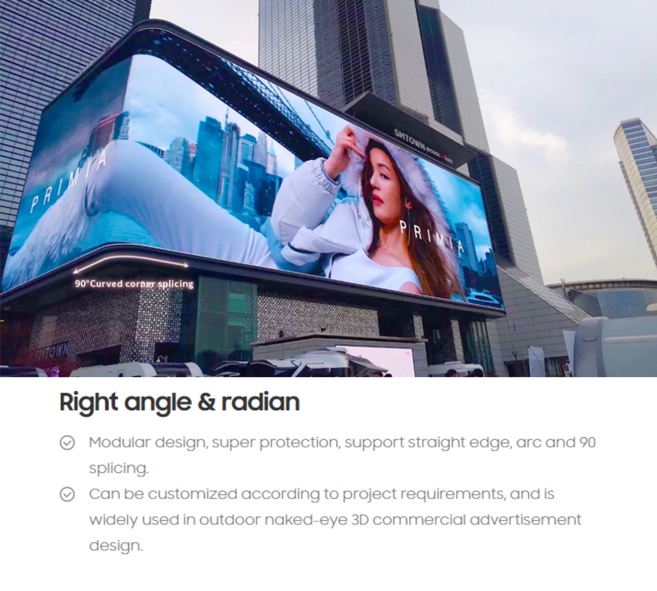 Network Control Large Outdoor LED Video Wall With P10 Rgb LED Module
