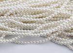 Whtie Color 3mm -30mm Round ABS Plastic Bead Imitation Pearls Strand
