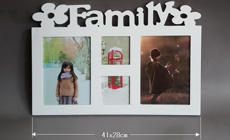 Baby Handprint Photo Frame Wooden Material For Family / Home Decoration