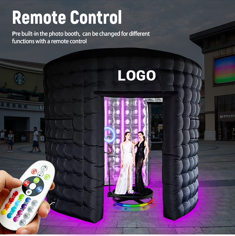 Vogue Inflatable Led Photo Booth Fabric Inflatable Sound Booth Free Logo Customization