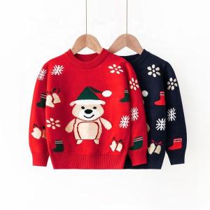 Wholesale New Autumn And Winter Fashion Christmas Children's Pullovers Kids Girls Boys Knitted Crew Neck Sweaters from china suppliers