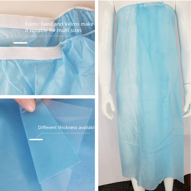 Breathable Confortable Disposable Spa Wear SBPP Material Disposable Kimono