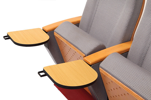 Grey Color Plywood Backrest Fireproof Folding Auditorium Chairs For Theater