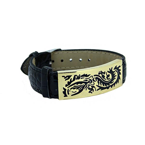 Europ American Fashion Trendy Stainless Steel Geniune PU Leather Bracelet Bangle