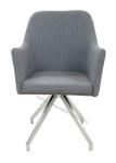 Fabric Upholstered Stainless Dining Chair Livingroom Chair Armrest Chair Leisure