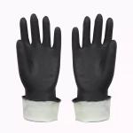 Black Industrial Latex Gloves Prevent Slippery Touch Screen S - XXL
