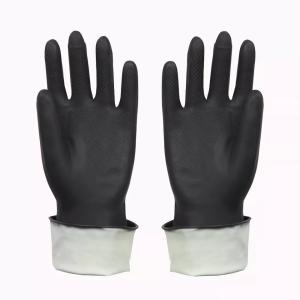China Bulk heavy cheap custom black gloves nitrile rubber coating industry on sale
