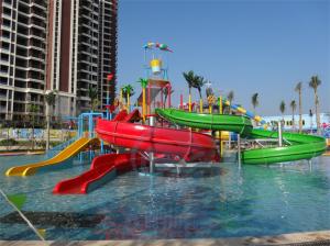 Wholesale Playground Children Splash Zone Water Slide Anti UV ISO TUV ROHS Certification from china suppliers