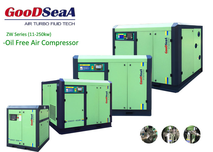Single Stage Oil Free Screw Air Compressor 3 M3 Water Lubricant Stainless Steel