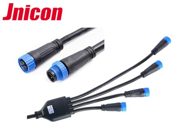 4 Way Y Shape Outdoor Lighting Cable Connectors Male Female 2 Pin For LED