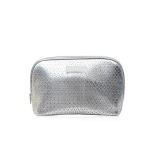 Wholesale Good Quality Silver Gray PU Cosmetic Toiletry Makeup Bag Waterproof from china suppliers