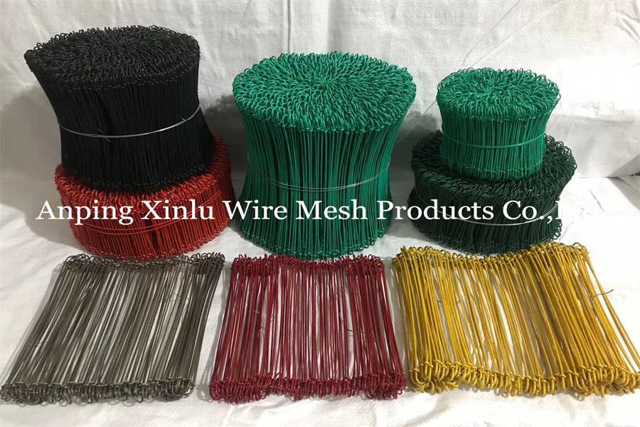 2500pcs bundle of Black annealed tie wire Building PVC Coated 18GA 5000pcs 550mpa Copper Loop Tie Wire
