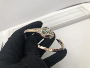 Wholesale brand jewelry snake bracelet in 18 kt pink gold with diamonds Also available white and yellow gold（1） from china suppliers