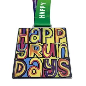 Wholesale Zinc Alloy Metallic Large Size Graffiti Square Medal / Holiday Medal from china suppliers