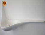 Acrylic Resin Unique Wall Hung Wash Hand Basin White Color Resists Discoloration