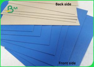 China Glossy Blue Painting Paper Folders Paperboard With Grey Back 1.0mm on sale