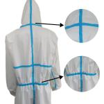 55GSM-70GSM Micro Porous Protective Hooded Work Wear Safety Chemical Coverall