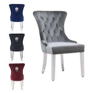 Wholesale Modern 0.2CBM SS Dining Chairs Home Furniture Velvet Fabric Dining Chairs from china suppliers