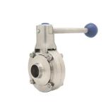 ISO9001 Max 145psi SS304 Hygienic Butterfly Valve