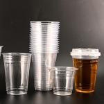 Clear Round PET Plastic Cups For Beverages Juices Food Beers Bubble Tea