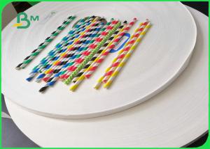 Wholesale 100% Eco - Friendly Food Grade Paper Roll , Ink 60GSM 120GSM Straw Paper Roll For Paper Straw from china suppliers