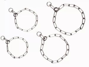 Wholesale Metal Pets Choke Chain Dog Training Choke Collar 4mmx60cm 3mmx50cm from china suppliers