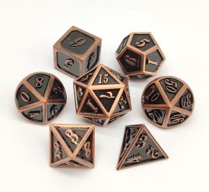 Wholesale Tabletop Game Metal RPG Dice Durable Antiwear Exquisite Carving from china suppliers