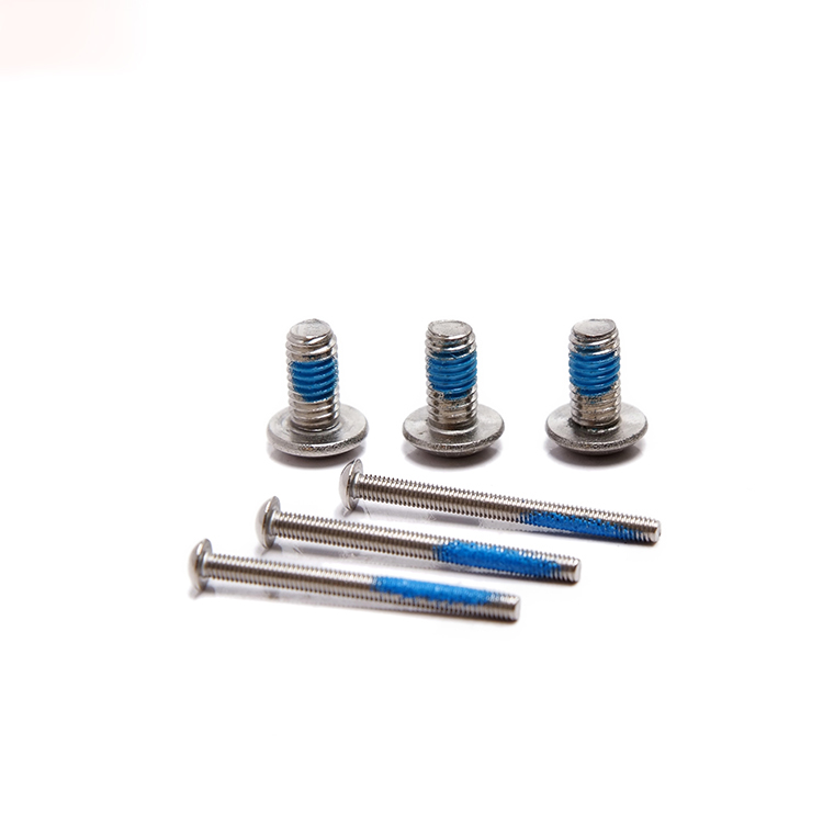 Customized Stainless steel nylon patch screw locking screw Nylon Patch / Thread Locking / Anti Loosing Screws
