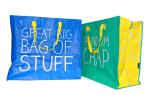 Portable 120gsm PP Woven Shopping Bags Full Zipper Matt Coated
