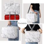 Marble PU Leather Cosmetic Brush Case For Travel