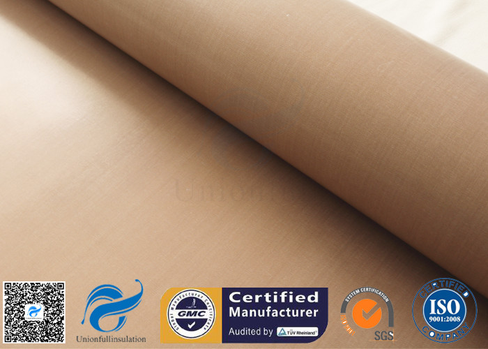 Brown Food Grade PTFE Coated Fiberglass Fabric 0.16mm 6mil